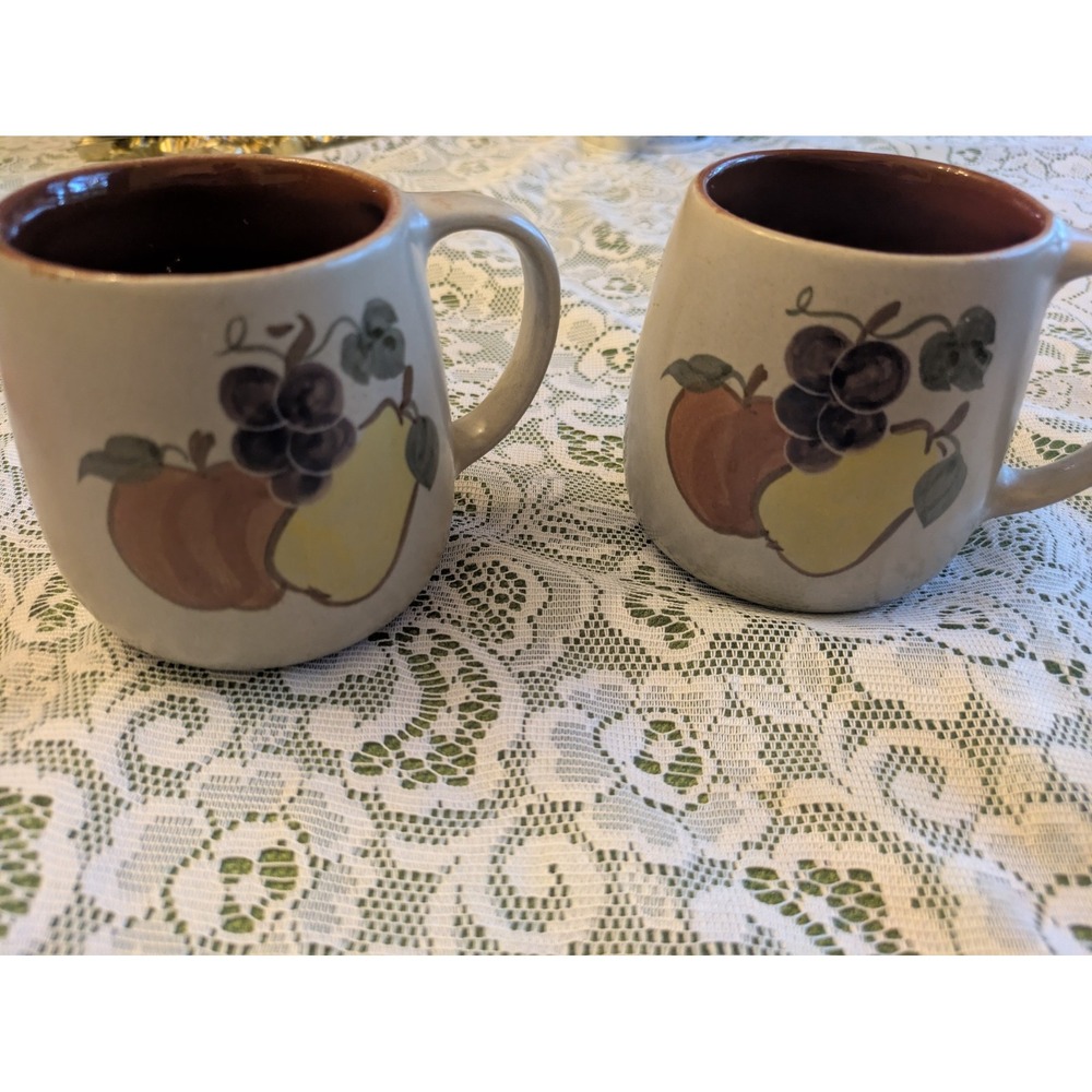 Chatham Potters COUNTRY HARVEST Mug, Set Of 2, Rare, No Flaws